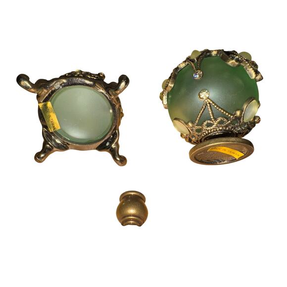 Perfume bottles / Vintage / Dispenser / Refill / Decanter / Green - Picture 6 of 6